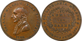 PENNSYLVANIA. Philadelphia. 1821 Philadelphia Museum. Rulau-E Pa 398, Julian UN-23. Rarity-5. Copper. Plain Edge. AU-58 (PCGS).
32 mm.
PCGS# 930410....