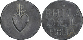 PENNSYLVANIA. Philadelphia. Undated Third Presbyterian Church, Old Pine Street Communion Token. Burzinkski-5648. Lead. Plain Edge. EF-40 (PCGS).
22.6...