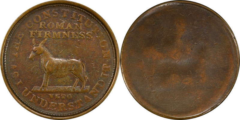 Undated (1837-1842) I Take the Responsibility. Uniface Reverse. HT-72, Low-53, D...