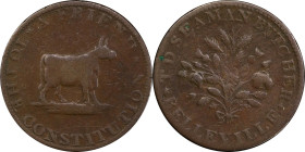 NEW JERSEY. Belleville. Undated (1837) T. D. Seaman. HT-204B, Low-155, W-NJ-160-10a. Rarity-5. Copper. Plain Edge. VG-10 (PCGS).
27.5 mm.
PCGS# 7770...