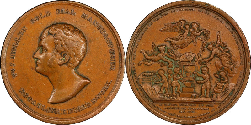 NEW YORK. New York. 1835 William J. Mullen Gold Watch Dial Maker. HT-M17, Miller...
