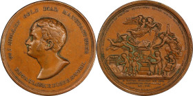 NEW YORK. New York. 1835 William J. Mullen Gold Watch Dial Maker. HT-M17, Miller-NY 616, W-Unlisted. Copper. Plain Edge. AU-53 (PCGS).
33 mm. The die...