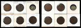 Lot of Approximately (73) Hard Times Tokens.
Includes a mix of satirical and merchant store card types. A Feuchtwanger cent is noted, but most exampl...
