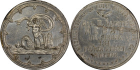 NEW YORK. New York. Undated (1858) George H. Lovett. Miller-NY 488. White Metal. Reeded Edge. Unc Details--Cleaned (PCGS).
31 mm.
From the Sydney F....