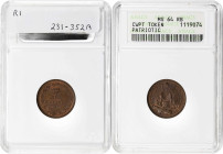 Lot of (4) Certified Patriotic and Civil War Store Cards.
Included are: Patriotic: Fuld-138/434 a, MS-62 BN (NGC); Fuld-231/352A a, MS-64 RB (ANACS),...