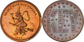 PENNSYLVANIA. Philadelphia. Undated Key & Co. Rulau Pa-Ph 182A. Copper. Plain Edge. MS-66 RB (PCGS).
27.9 mm. The popular and eagerly sought "wicked ...
