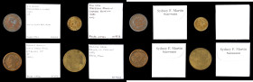 Lot of (8) Exonumia Items.
Included are: (4) Merchant tokens; (2) Trade tokens; J.B. Hyde calendar medal; and a facsimile "1855" Braided Hair cent in...