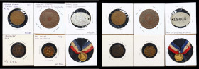 Lot of Approximately (36) Exonumia Items.
Includes, among other varied types, store cards, an advertising mirror, a World Columbian Exposition elonga...