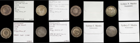 Lot of (7) Pine Tree Shilling Copies and Related.
Includes (4) Tatham and other copies, an International Sterling Company facsimile, and (2) Pine Tre...