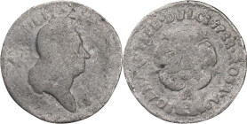 Cast Copy 1722 Rosa Americana Penny. After Martin ?-B.1. UTILE DULCI. Pewter. About Good.
179.4 grains.
From the Sydney F. Martin Collection. Earlie...