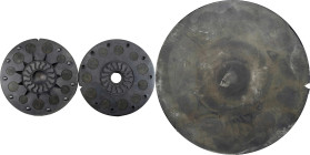 Set of Obverse and Reverse Casting Moulds for Becker (Peter Rosa) Copy Rosa Americana Coinage. Vulcanized Rubber. As Made.
Each mould approximately 9...