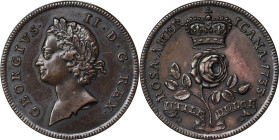 Electrotype Copy 1733 Pattern Rosa Americana Twopence. After Martin 1-A, W-1370. Joined and Filled Copper Shells. As Made.
337.9 grains. With just th...