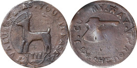 Electrotype Copy Undated (1737) Higley Copper. After Freidus 3.2-C, W-8260. VALUE ME AS YOU PLEASE / J CUT MY WAY THROUGH, Broad Axe. Copper-Plated. A...