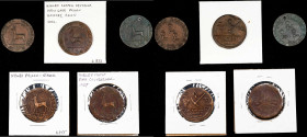 Lot of (5) Higley Copper-Themed Exonumia Items.
Includes (2) Newgate Prison restrikes, a Connecticut Historical Commission reproduction, a 1927 ANA m...