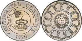 "1776" (1962) Continental Dollar. Bashlow Restrike. HK-852a. Rarity-4. Silver. MS-66 (PCGS).
38 mm. 442.3 grains. Accompanied by the original envelop...
