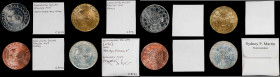 Lot of (4) "1776" (ca. 2000) Continental Dollars. Gallery Mint Replicas. Gem Mint State.
38-39 mm. Included are: silver; copper; brass; and base meta...