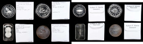 Lot of (12) Continental Dollar-Themed Coins, Medals and Ingots.
Most items are in silver , and most are modern copies of the Continental dollar or mo...
