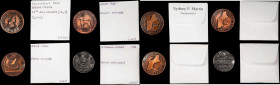 Lot of (7) Colonial and Early American Coin-Themed Tokens and Medals. Mint State.
The design of each piece in this lot follows that of the Elephant t...