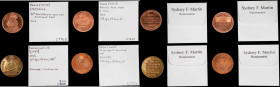 Lot of (7) Fugio Cent-Themed Exonumia Items. Mint State.
Includes a trio of oversize copies, the rest store cards and numismatic association medals. ...