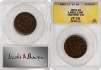 Lot of (2) Certified Braided Hair Cents.
Included are: 1848 VF Details--Environmental Damage (NGC); and 1856 VF-25 Details--Obverse Dig (ANACS).

E...