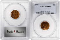 Lot of (3) 1951 Lincoln Cents. Proof-64 RD (PCGS).
PCGS# 3362. NGC ID: 22LB.

Estimate: $100