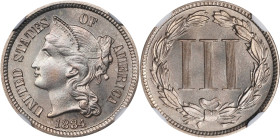 1884 Nickel Three-Cent Piece. Proof-66 (NGC). CAC.
PCGS# 3780. NGC ID: 2766.

Estimate: $675