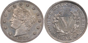 1895 Liberty Head Nickel. Proof-63 (PCGS).
PCGS# 3893. NGC ID: 2785.
Ex Norris Turner Collection.

Estimate: $225