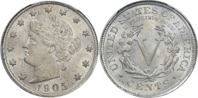 1905 Liberty Head Nickel. MS-64 (PCGS).
PCGS# 3866. NGC ID: 277G.

Estimate: $200