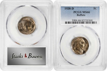 Lot of (5) 1938-D Buffalo Nickels. MS-66 (PCGS).
PCGS# 3984. NGC ID: 22SZ.

Estimate: $400