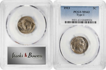 Lot of (2) Mixed Type Nickel Five-Cent Pieces. MS-63 (PCGS).
Included are: 1883 Liberty Head, No CENTS; and 1913 Buffalo, Type II.

Estimate: $150