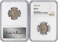 Certified Four-Piece Type Set of Nickel Five-Cent Pieces.
Included are: 1882 Shield, AU-55 (PCGS); 1883 Liberty Head, No CENTS, AU-58 (PCGS); 1913 Bu...