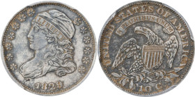 1829 Capped Bust Dime. JR-4. Rarity-2. Small 10 C. AU Details--Cleaned (PCGS).
PCGS# 4511. NGC ID: 2378.

Estimate: $200