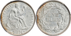 1874 Liberty Seated Dime. Arrows. AU Details--Cleaned (PCGS).
PCGS# 4668. NGC ID: 23BK.

Estimate: $150