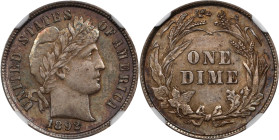 1892 Barber Dime. MS-61 (NGC).
PCGS# 4796. NGC ID: 23DK.
Ex Eric P. Newman Collection.

Estimate: $112.5