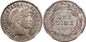1897-S Barber Dime. AU-58 (NGC).
PCGS# 4814. NGC ID: 23E5.

Estimate: $200