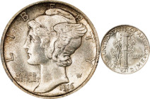 1916 Mercury Dime. MS-64 FB (ANACS).
PCGS# 4905. NGC ID: 23GX.

Estimate: $120