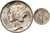 1945-S Mercury Dime. MS-66 (PCGS).
PCGS# 5060. NGC ID: 23KG.

Estimate: $100