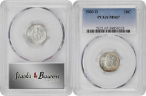 Lot of (7) Certified Gem Mint State Roosevelt Dimes.
Included are: NGC: 1949-D MS-65 FT; 1949-S MS-67; PCGS: 1949-S MS-66; 1950-S MS-66; 1950-S MS-65...
