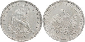1860 Liberty Seated Quarter. AU-50 Details--Cleaned (ANACS).
PCGS# 5451. NGC ID: 23TP.

Estimate: $120