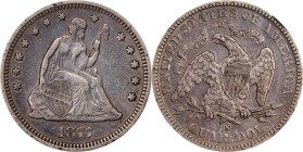 1877-S Liberty Seated Quarter. VF-30 (NGC).
PCGS# 5506. NGC ID: 23V7.

Estimate: $45
