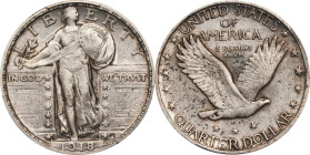 1918-D Standing Liberty Quarter. AU-50 (PCGS).
PCGS# 5722. NGC ID: 2438.

Estimate: $150