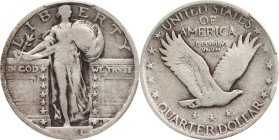 1921 Standing Liberty Quarter. Good-6 (PCGS).
PCGS# 5740. NGC ID: 243H.

Estimate: $150