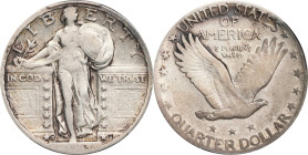 1923-S Standing Liberty Quarter. Good-6 (PCGS).
PCGS# 5744. NGC ID: 243K.

Estimate: $375