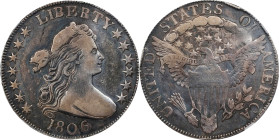 1806 Draped Bust Half Dollar. O-105, T-5. Rarity-2. Knobbed 6, Small Stars. VF Details--Cleaned (NGC).
PCGS# 6075. NGC ID: 24EJ.

Estimate: $450