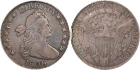 1806 Draped Bust Half Dollar. O-111a, T-11. Rarity-3. 6/Inverted 6. VF Details--Cleaned (PCGS).
PCGS# 6078. NGC ID: CZEY.

Estimate: $650
