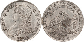1826 Capped Bust Half Dollar. O-106a. Rarity-2. AU-53 (PCGS).
Die State 106.3.
PCGS# 6143. NGC ID: 24FM.

Estimate: $375