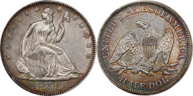 1858 Liberty Seated Half Dollar. AU-53 (NGC).
PCGS# 6293. NGC ID: 24HV.

Estimate: $247.5