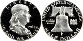 1963 Franklin Half Dollar. Proof-67 Deep Cameo (CACG).
PCGS# 96704. NGC ID: 27VL.

Estimate: $250