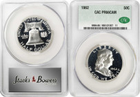 Lot of (8) Proof Franklin Half Dollars. (CACG).
Included are: 1956 Type II Reverse, Proof-67 Cameo; (2) 1956 Type II Reverse, Proof-66 Cameo; 1961 Pr...