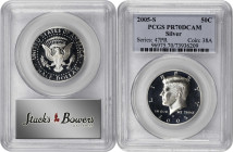 Lot of (5) Certified Proof Silver Kennedy Half Dollars.
Included are: 1995-S Proof-70 Deep Cameo (PCGS); 1996-S Proof-70 Deep Cameo (PCGS); 1999-S Pr...